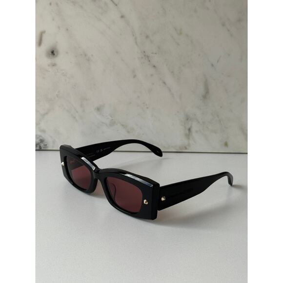 NEW Alexander McQueen AM0426S Black Pink Lens Sunglasses main image 5